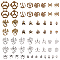 60Pcs 15 Style Tibetan Style Alloy Pendants, Mixed Shapes