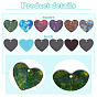 PandaHall Elite 36Pcs 6 Colors Cellulose Acetate(Resin) Pendants, Heart
