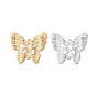 Brass Pendants, Long-Lasting Plated, Cadmium Free & Lead Free, Hollow, Butterfly