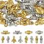 24Pcs 12 Styles Ocean 304 Stainless Steel Links Connector Charms, Real 18K Gold Plated and Stainless Steel Color