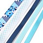 3Rolls Polyester Ribbons, with 2Rolls Grosgrain Ribbons, for Gift Packaging