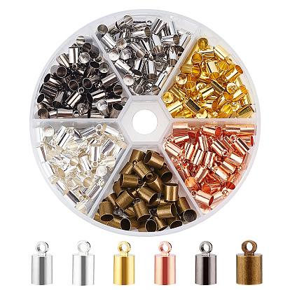 280Pcs Brass Cord Ends, End Caps