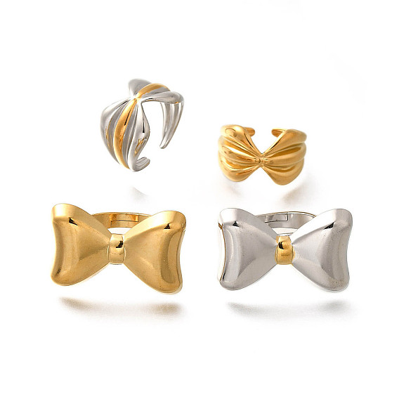 Бант 304 кольца из нержавеющей стали для женщин