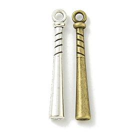 Tibetan Style Alloy Pendants, Lead Free & Cadmium Free, Baseball Bat