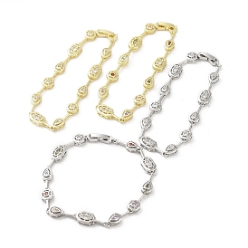 Brass Link Chain Bracelets, Cubic Zirconia Tennis Bracelet