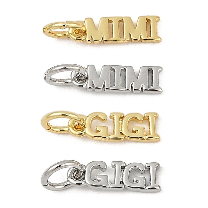 Латунь прелести, слово мими/джиги, с целью перехода в кольце, без кадмия и без свинца, стойки покрытие, долговечный