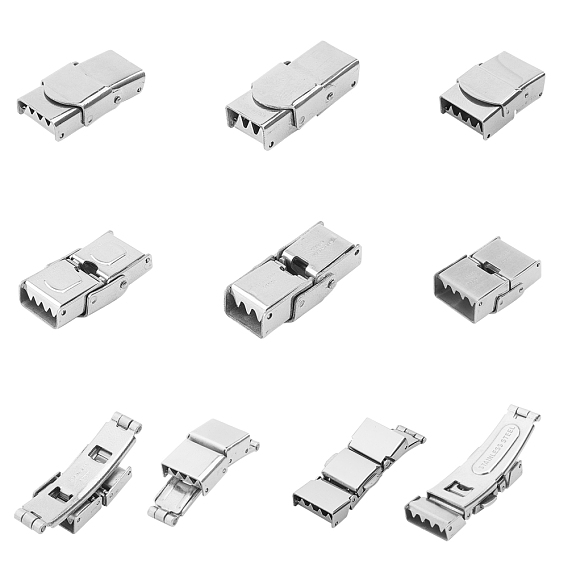 Rectangle de 304 inoxydable fermoirs de la bande de montres en acier