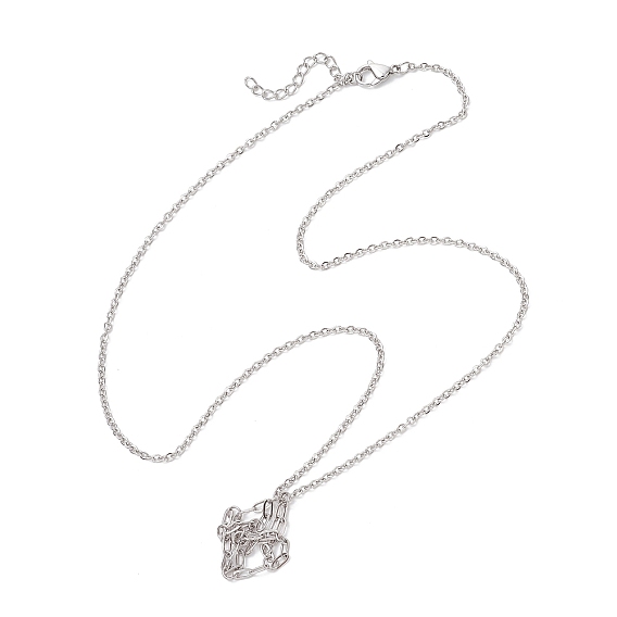 304 изготовление ожерелий-мешочков из нержавеющей стали для самородков драгоценных камней, с карабин-лобстерами 