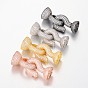 Brass Micro Pave Cubic Zirconia Hook and S-Hook Clasps, 24x15mm