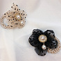 Pearl Flower Hair Clip with Polka Dot Design - Elegant and Stylish