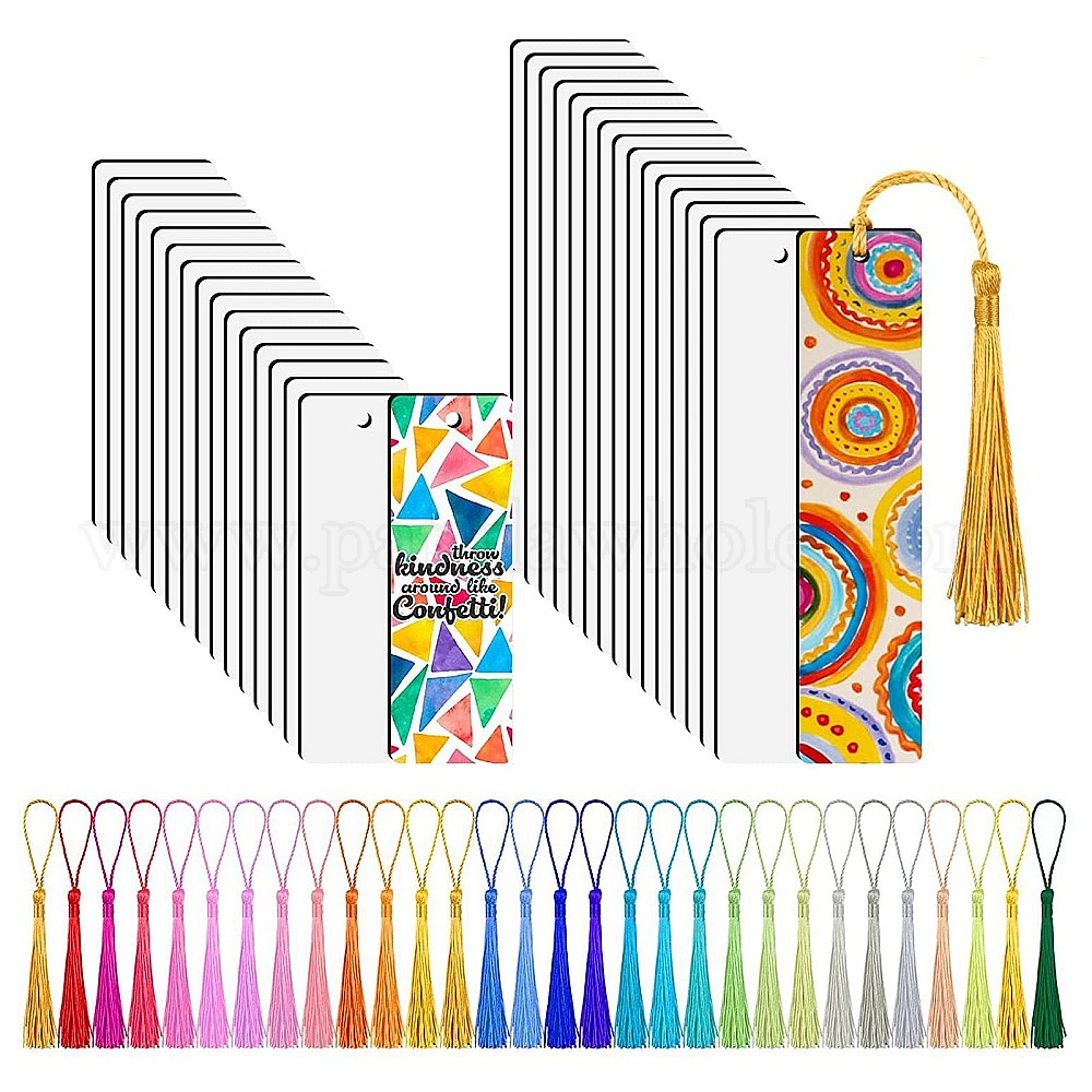 China Factory DIY Sublimation Blank MDF Wood Bookmarks, Rectangle Heat  Transfer Bookmark, with Tassel Pendant, for Party Favor, Gift Bookmark:  94~144x28~29mm, 30pcs in bulk online 