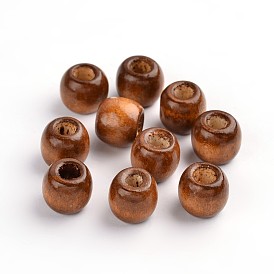 Natural Wood Beads, Dyed, Lead Free, Rondelle, 12x11mm, Hole: 5mm, about 1800pcs/1000gg