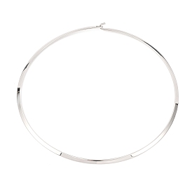 4мм 201 ожерелья-чокеры из нержавеющей стали, жесткие ожерелья для женщин, не тускнеет