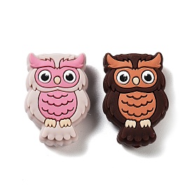 Owl Food Grade Silicone Focal Beads, Chewing Beads For Teethers, DIY Nursing Necklaces Making