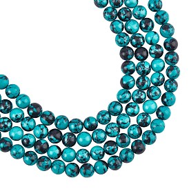 ARRICRAFT Synthetic Turquoise Beads Strand, Dyed, Round