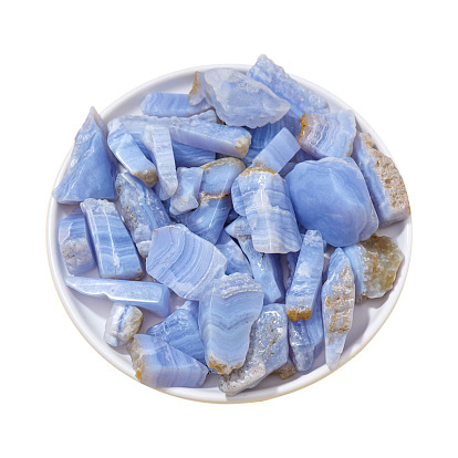 Natural Blue Agate Ornament, Home Decorations, Energy Feng Shui Ornament, Nuggets