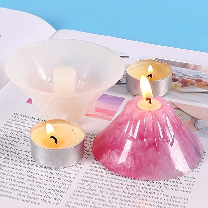Flat Round Food Grade Silicone Candle Molds, For Candle Making
