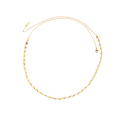 304 ожерелья из звеньев цепи из нержавеющей стали для женщин, звезда, ионное покрытие (ip), долговечный