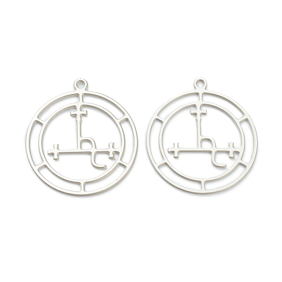 304 сигил из нержавеющей стали с подвесками лилит, плоско-круглые