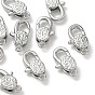 SHEGRACE Brass Lobster Claw Clasps, Flat Round, Cadmium Free & Lead Free & Nickel Free