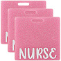 Акриловые подвески, прямоугольник со словом медсестра, с блеском порошок