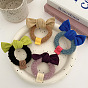 Cute Bow Hair Tie with Suede Butterfly - Autumn/Winter, Fluffy, Smiley Ponytail.