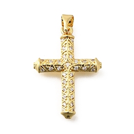 Латунные микро проложить кубического циркония подвески, крест прелести, стойки покрытие, долговечный, без свинца и без кадмия