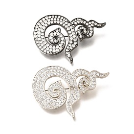 Тайские традиционные броши из латуни с микропаве из прозрачных кубических цирконий в виде девяти цифр, долговечный, без кадмия и без свинца