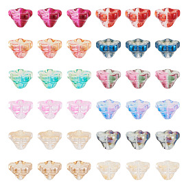 Гальванические стеклянные бусины, труба цветок