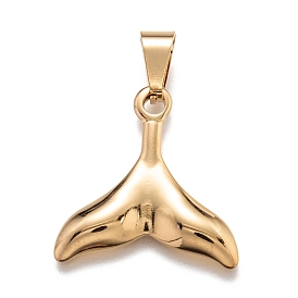 304 Stainless Steel Pendants,  Whale FishTail Shape
