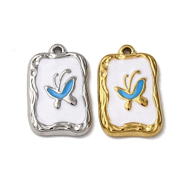 304 нержавеющей стальной эмали подвески, прямоугольник с подвеской в виде бабочки