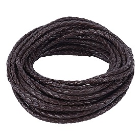 Оплетенный шнур из натуральной кожи, кожаный шнур ювелирных изделий, ювелирные изделия DIY делает материал