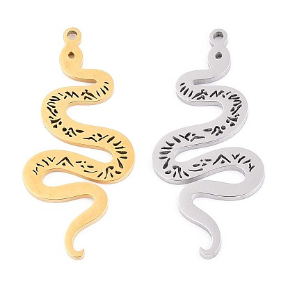 304 подвески из нержавеющей стали, очарование змеи, ионное покрытие (ip)