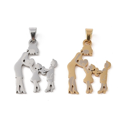 Ионное покрытие ко дню матери (ip) 304 подвески из нержавеющей стали, лазерная резка, очарование матери и ребенка