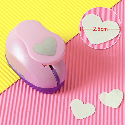 Plastic Paper Craft Hole Punches, Paper Puncher for DIY Paper Cutter Crafts & Scrapbooking, Random Color, Heart/Star/Flower/Footprint/Mustach/Animal/Leaf/Geometric/Snowflake/Tree/Umbrella Pattern