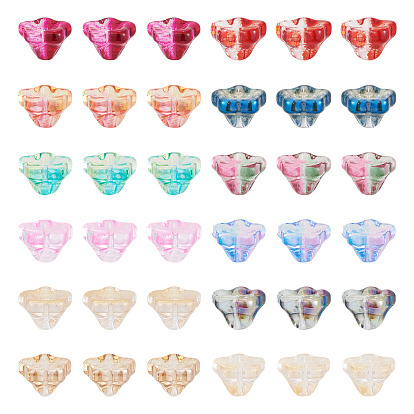 Гальванические стеклянные бусины, труба цветок