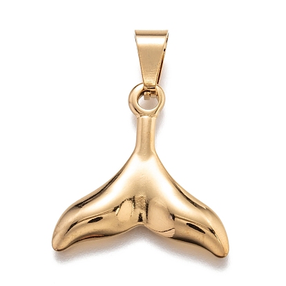 304 Stainless Steel Pendants,  Whale FishTail Shape