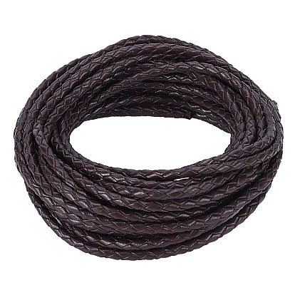 Оплетенный шнур из натуральной кожи, кожаный шнур ювелирных изделий, ювелирные изделия DIY делает материал