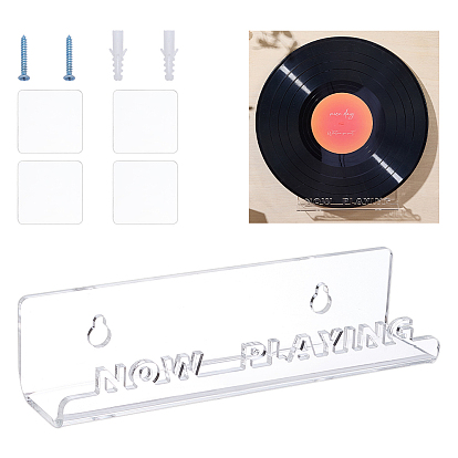 Акриловые настенные подставки для демонстрации виниловых пластинок, держатель для хранения виниловых пластинок, прямоугольные