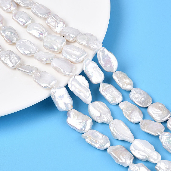 Натуральный жемчуг в стиле барокко кеши, зарождающаяся жемчужина, прямоугольные