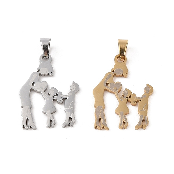 Ионное покрытие ко дню матери (ip) 304 подвески из нержавеющей стали, лазерная резка, очарование матери и ребенка