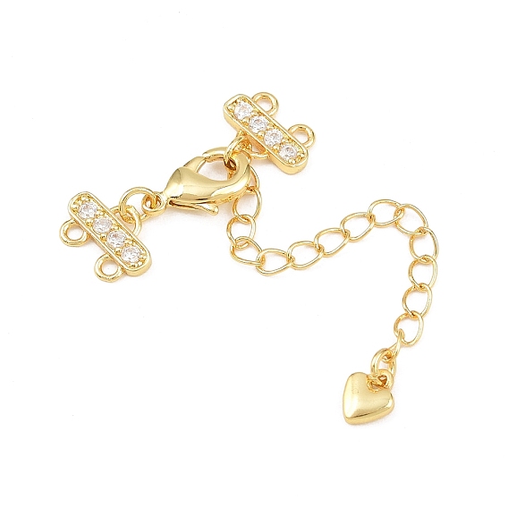 Латунный микропаве прозрачный кубический цирконий с цепочками, долговечный, стойки покрытие