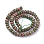 Faceted Natural Unakite Rondelle Beads Strands