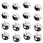 10 комплекты соединительных звеньев из сплава эмали и 15 комплекты разъемных подвесок, без кадмия и без свинца, сплетни / инь янь, белый и черный