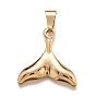 Pendentifs en acier inoxydable, forme de queue de poisson de baleine