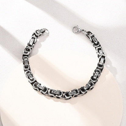 201 Браслеты из нержавеющей стали с византийскими цепями для женщин и мужчин