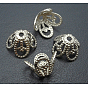 4-Petal Flower Brass Bead Caps