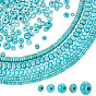 5 нити 5 стили синтетические бирюзовые бусины нити, окрашенные, рондель