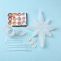 DIY Eight Pointed Star Silicone Molds Kits, Including UV Gel Nail Art Tinfoi, Plastic Round Stirring Rod, Plastic Pipettes, Latex Finger Cots, Silicone Stirring Bowl, Plastic Measuring Cup