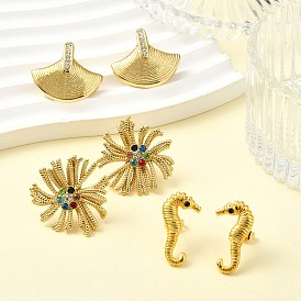 304 серьги-гвоздики из нержавеющей стали с микропаве из прозрачного кубического циркония для женщин